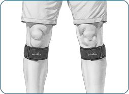 Proprio bands worn below the knees